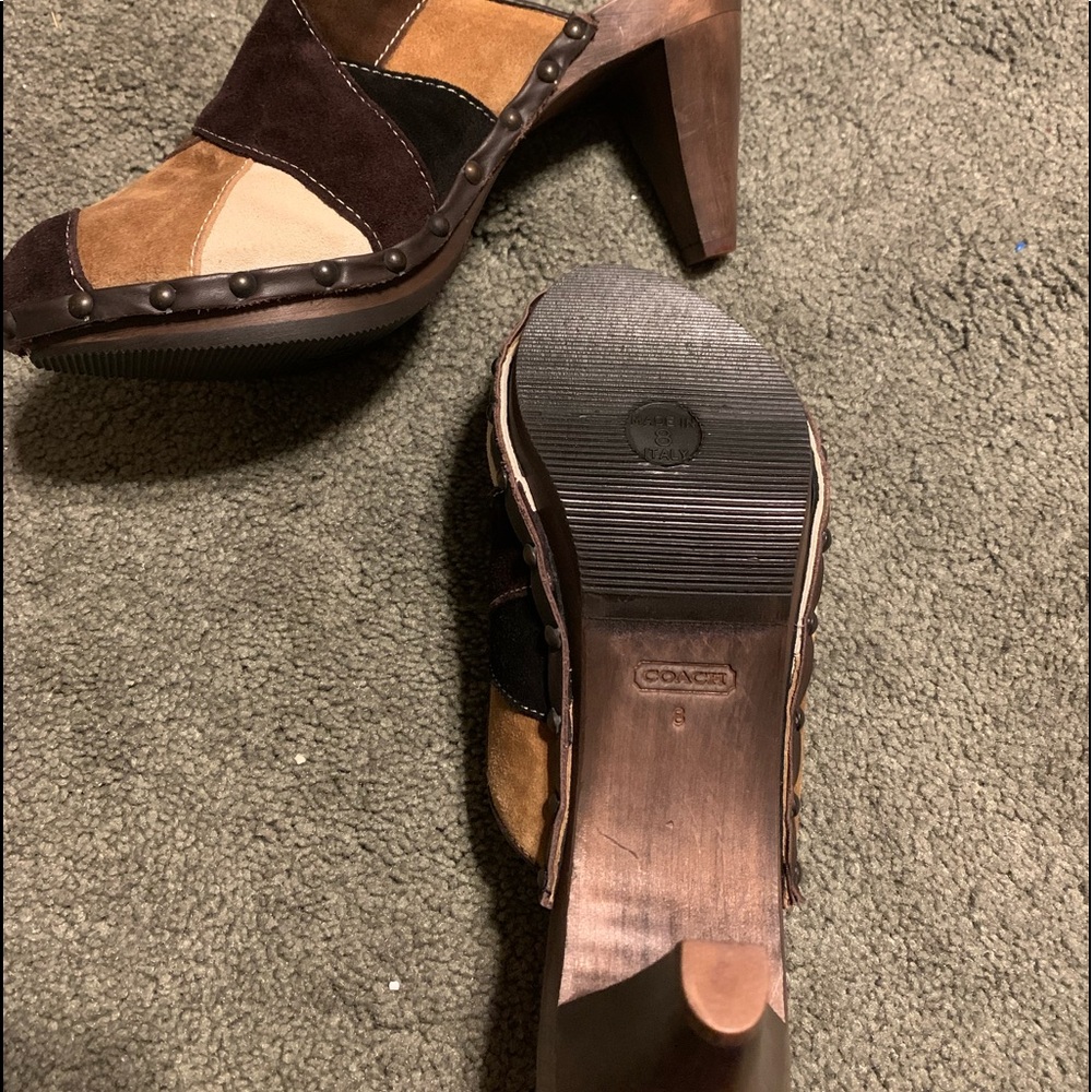 Coach Patchwork Studded Clogs Run Small - image 1